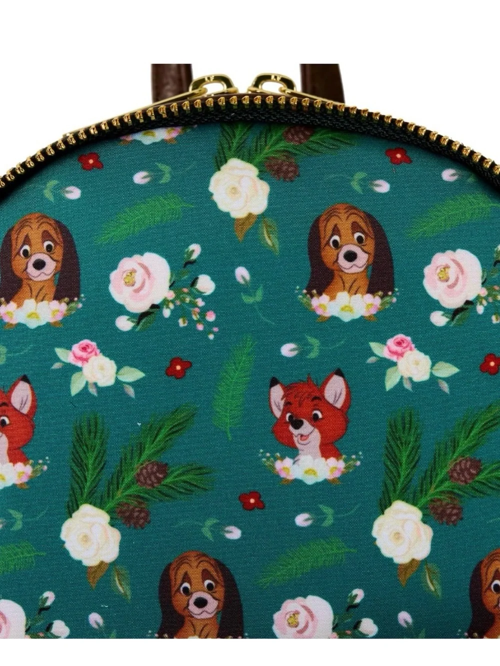NWT Loungefly Disney The Fox and The Hound Copper & Todd Floral Mini Backpack